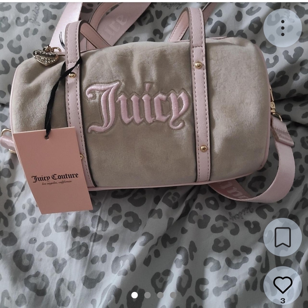 Juicy Couture Beige and Pink Crossbody Bag